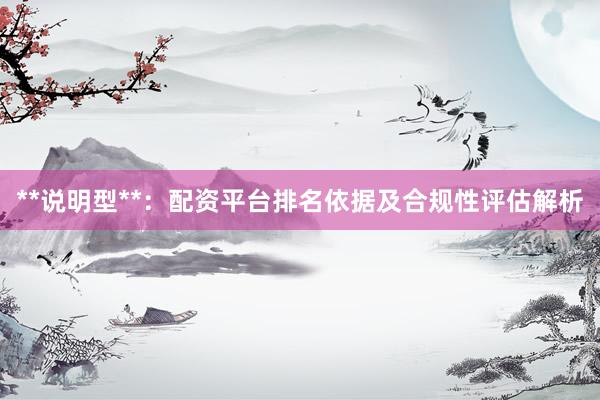 **说明型**：配资平台排名依据及合规性评估解析