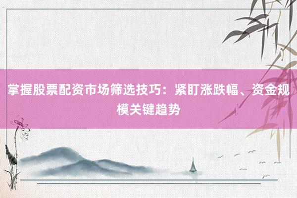 掌握股票配资市场筛选技巧：紧盯涨跌幅、资金规模关键趋势